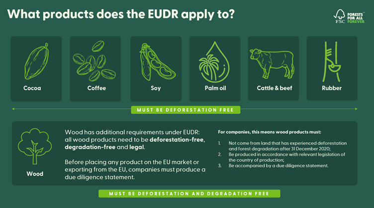 What products does the EUDR apply to?