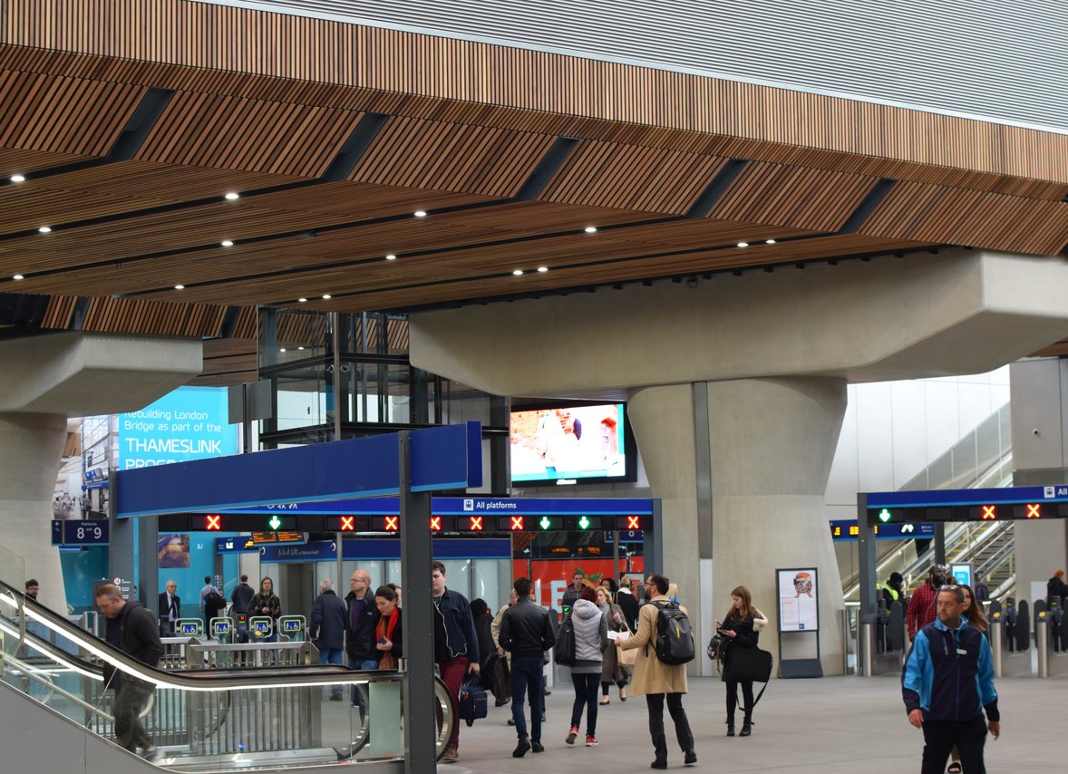 BCL Timber. London Bridge Train Station: Western Red Cedar