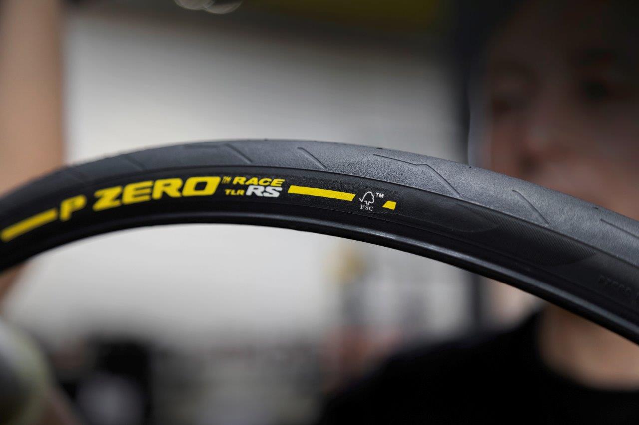 Pirelli FSC certified bicycle tyre.