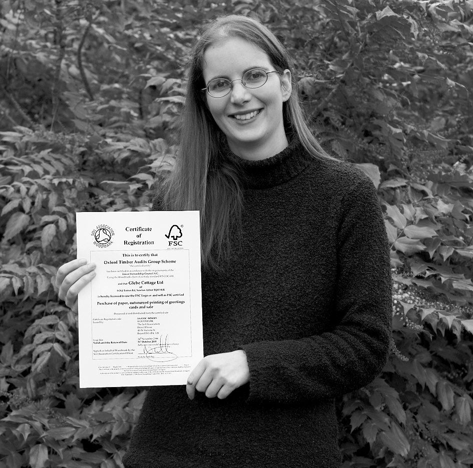 Sue with first FSC certificate in 2006