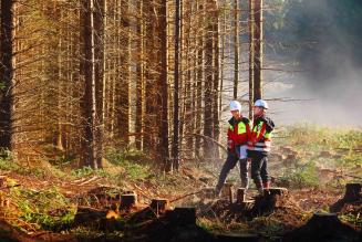 Dave Robson (left) and Simon Hart at Winnows Hill Woodland