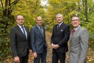 (Left to Right) Sales Managers Tim Falconer, Simon Pirie and Andrew Ingram, with Sales Director Alan Coulson.