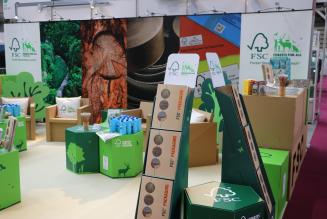 A view of the FSC UK stand at Packaging Innovations, Birmingham 2019