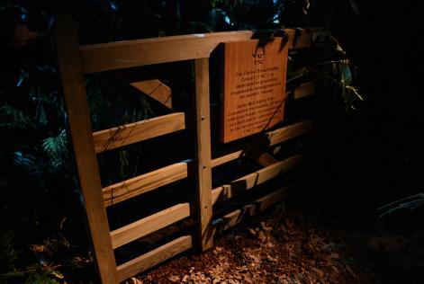 FSC gate and plaque at Stella McCartney launch