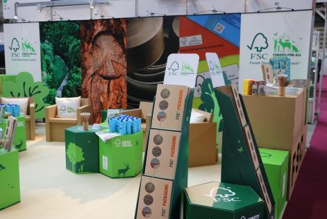 A view of the FSC UK stand at Packaging Innovations, Birmingham 2019 A view of the FSC UK stand at Packaging Innovations, Birmingham 2019