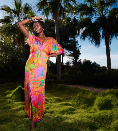 Dancing Leopard FSC-certified Kaftan