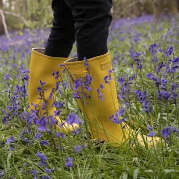 Yellow lakeland wellies