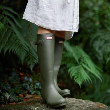 Hunter tall green wellies