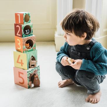 Wood stacking cubes Orange Tree Toys