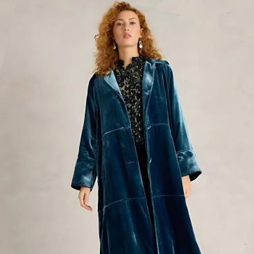 White stuff FSC-certified velvet coat